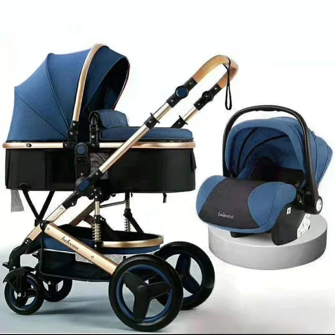 High Landscape Baby Stroller 3 in 1 with Car Seat and Stroller Luxury Infant Stroller Set Newborn Baby Car Seat Trolley